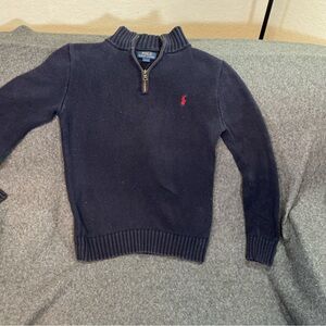 Polo by Ralph Lauren Boys Dark Blue Zip-Up Sweater